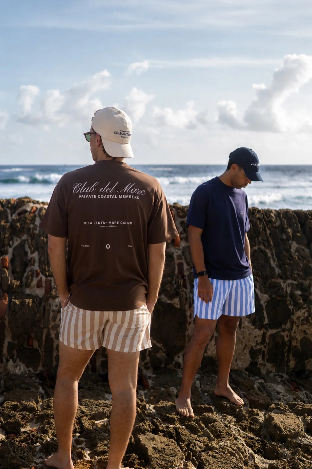 AZURE STRIPE SWIM SHORT